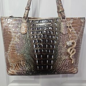 Brahmin Medium Asher Tote  Truffle Python Ombre Melbourne
